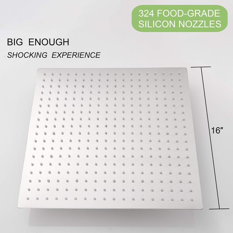 Sd Rain Shower Head 16 Inch Rainfall Square Shower Head