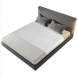 Soft Quilted Underpad for Bed Protection with Secure Side Tucks - Absorbent Washable Leak Proof Barrier for Incontinence - for Adults (Twin Size Bed Pad) - by BrightCare