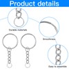OFKPO 100Pcs Keychain Ring with Chain, Open Jump Rings Metal