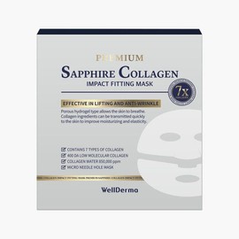 Well Derma Beauty Miracle House WellDerma Sapphire Collagen Impact Hydrogel Fitting Mask Pack 4 sheets 805892 / 미라클하우스 웰더마 사파이어 콜라겐 임팩트 하이드로겔 피팅 마스크팩 4매 805892
