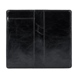 Aurya Leather Checkbook Covers for Personal Checkbook, Checkbook Holder with Free Vinyl Divider, Checkbook Cover for Duplicate Checks for Men and Women