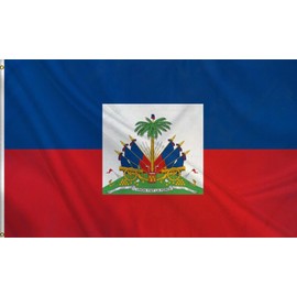 HVATLTL Haiti Flag 4x6FT,Heavy Duty 100D Polyester,Vivid Colors,Haitian National Flags with 2 Brass Grommets for Indoor Outdoor. (4x6)