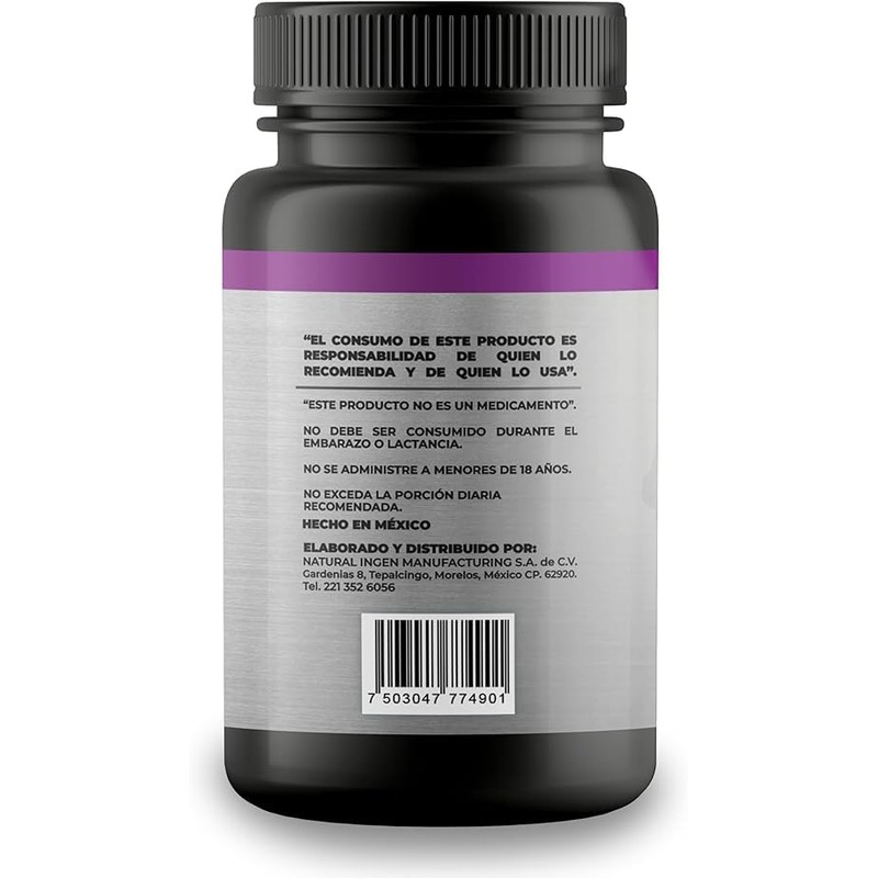 Naima Resveratrol Semilla Uva 100 Cápsulas Suplemento Alimenticio Puro Ingredientes