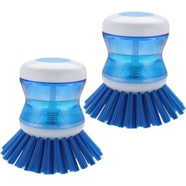 U Chef Set de 2 Cepillo para Platos con Dispensador de Jabón de Cocina, Cepillo para Lavar Trastes de Cocina, Limpiador de Platos, Sartenes, Ollas Cepillo de Limpieza de Cocina