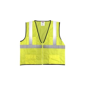 Safety Main Economy High Visibility All Mesh Vest, 2X-Large, 5 Pack