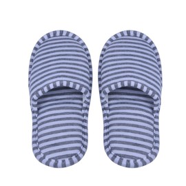 1 par de pantuflas plegables de viaje antideslizantes con bolsa de almacenamiento con cordón para el hogar y el hotel en interiores y exteriores (color: rayas grises para mujeres)