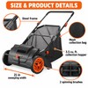 Push Lawn Sweeper for Leaf & Grass Cleanup – 21-Inch