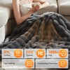ACCU-WARMTH Heated Throw Blanket - Plush Thick Bubble Faux Fur