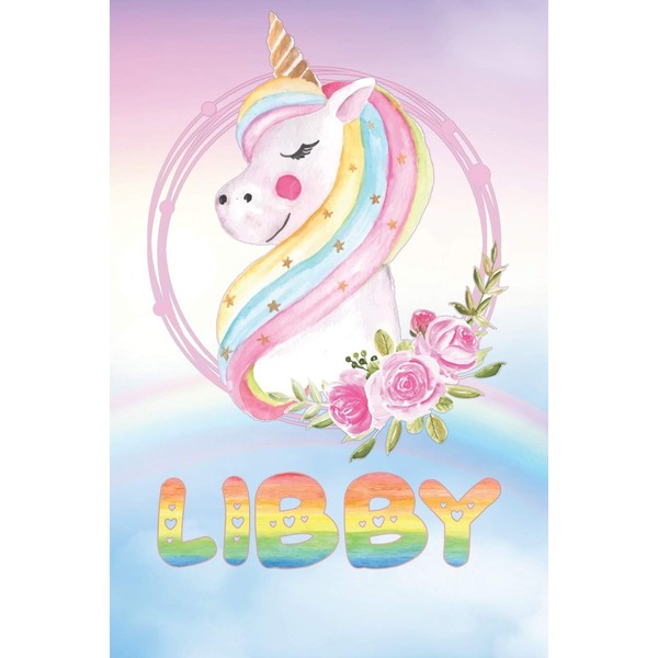 Libby: Libby's Unicorn Personal Custom Named Diary Planner Calendar Notebook