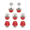 HARFINGTON 8set Flat Head Stud Spike 12mm Metal Purse Feet