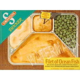 1960s SWANSON FILET OCEAN FISH seafood TV Dinner Metal Fridge Magnet 3x4 7682