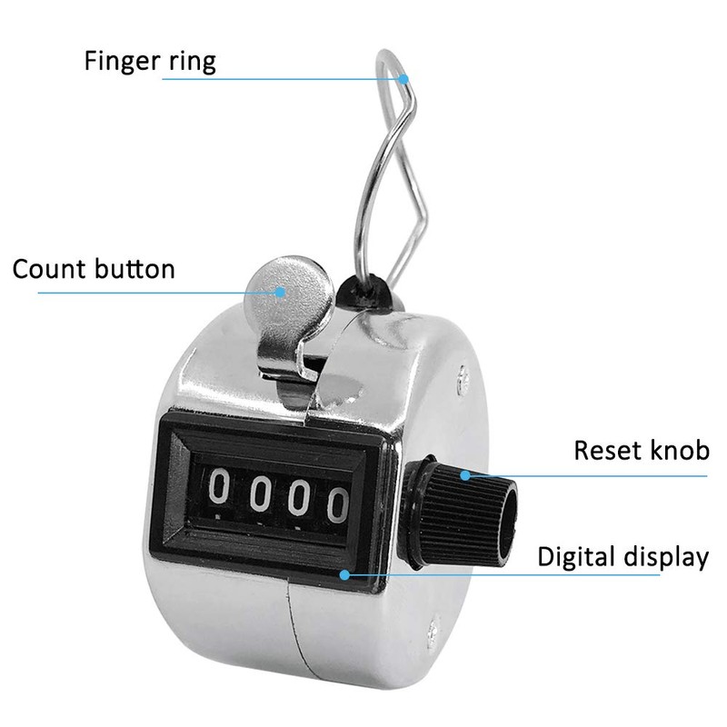 AFUNTA 4 PCS 4 Digit Hand Tally Counters Hand Held