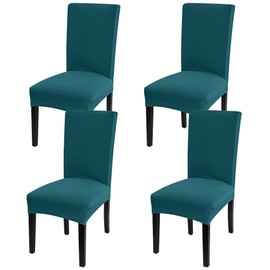 Fuloon Universal Stretch Chair Cover, Removable Protective Chair Cover for Home, Dining Room, Modern Wedding Bouquet, Hotel, Restaurant Decor Set of 4/6