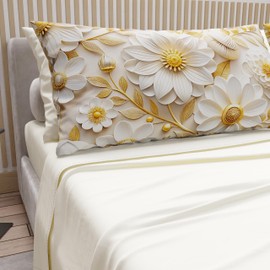 PETTI Artigiani Italiani - Coppia di Federe Cuscino 40x60 cm in Microfibra, Cuscini Arredo Camera da Letto, Divano, Salotto, Set 2 Fodere Copricuscino, Federa Floreale 05 13, 100% Made in Italy