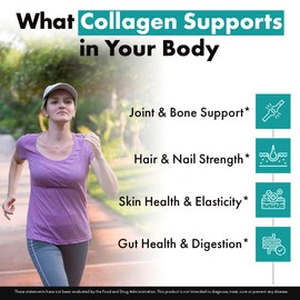 Refined Nutrition Hydrolysed Marine Collagen Peptides Powder for Men & Women - 10 g (10,000 mg) per Serving - 20 Amino Acids, Supports Skin, Hair, Nails, Joints & Gut | Halal Certified | Made in UK