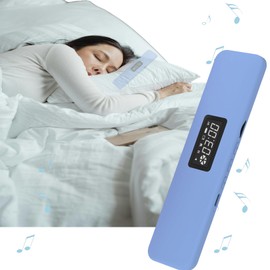 iuiYimu Under Pillow Speaker Bluetooth, Mini Bone Conduction Speaker, Bluetooth Sleep Headphones with Display for Sleeping, Sleepbar White Noise for Side Sleepers, Timer Speaker for Insomniacs (Blue)