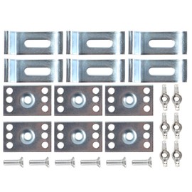 Enwye Set Of 10 X Inset Sink Support Brackets with 6 Holes for Square Base, Suitable for Various Sink Models