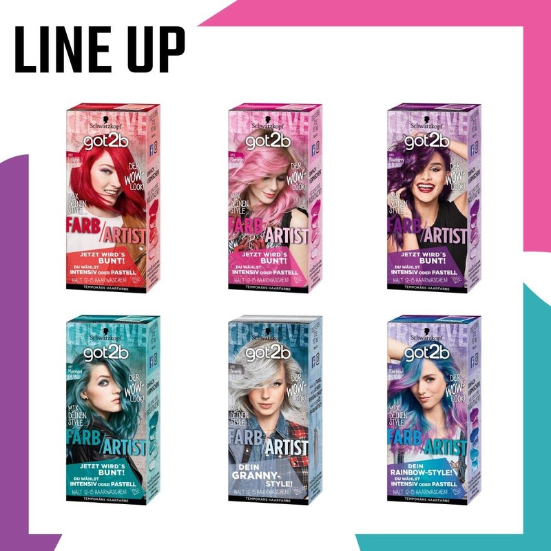Schwarzkopf got2b Color Cream with Hair Conditioner and Gloves, Lollipop