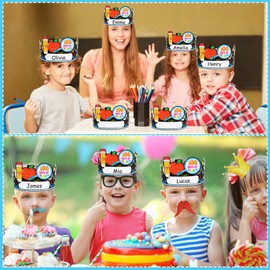WhatSign 100th Day of School 100 Days of School Paper Crowns for Kids 24Pcs 100th Day of School Decorations Paper Crown Birthday Party Hat for School Activity Classroom Supplies