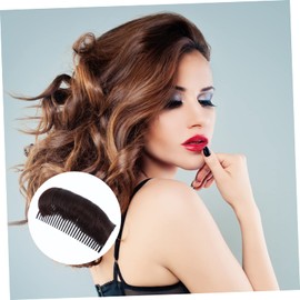 Ipetboom 2pcs Hair Styling Insert Comb Donut Ponytail Accessories for Volume and Height for Weddings Parties and Daily Use Black Dark Brown