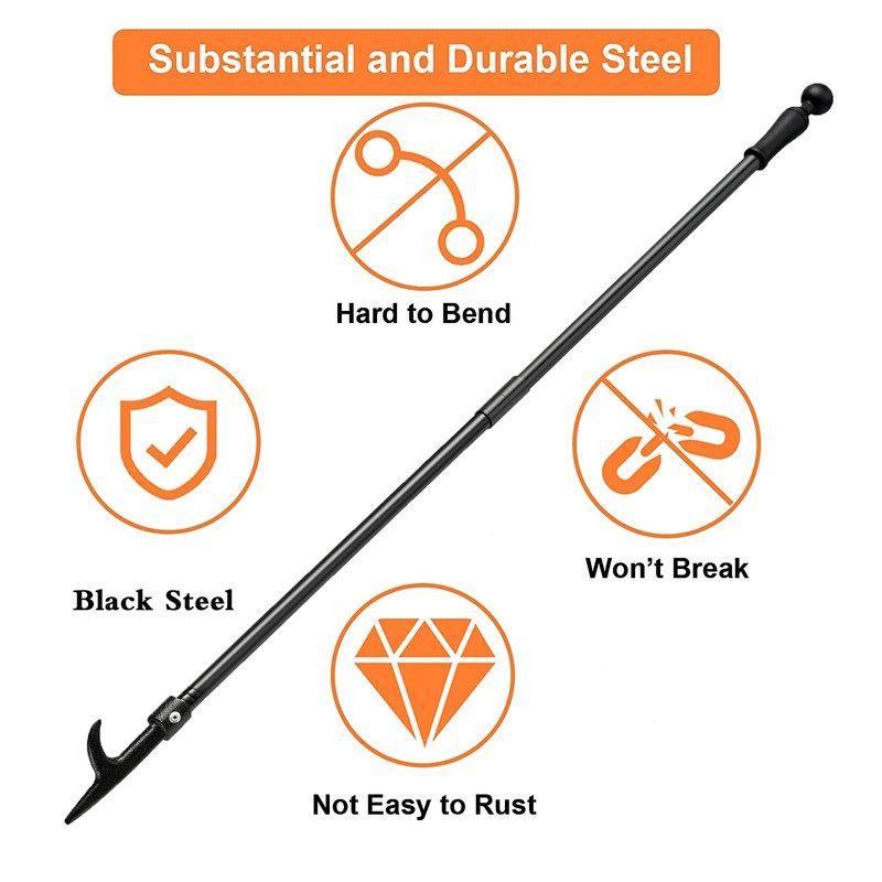 BsBsBest Fire Poker for Fire Pit, 31 Inch Extra Long