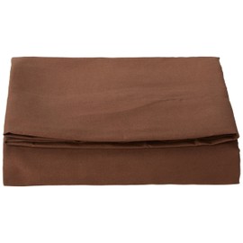 Elegant Comfort Luxury Ultra Soft Single Flat Sheet Special Treatment Construction California King, Chocolate Brown
