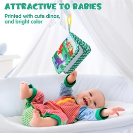 ERINGOGO Baby Photo Album, Babys My First Family Album Dinosaur Soft Cloth Photo Book Family Memory Book Photo Album for Baby Shower Newborn Babies Toddler