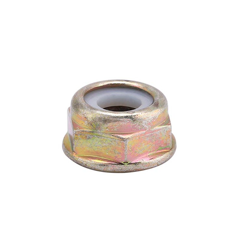 TOPINCN M10X1.25 Flange Nut, Metal Universal Left Hand Thread Blade
