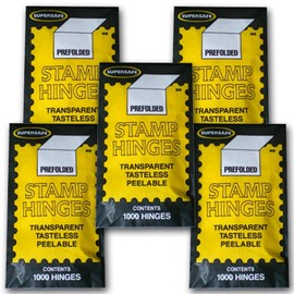 Supersafe Stamp Hinges FIVE Pack -- Total of 5000 Hinges