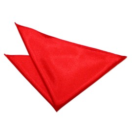 Mens Red Hanky Handkerchief Pocket Square Plain Satin Solid Wedding Accessory