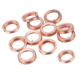WZP 12 piezas Arandela de aplastamiento para tapón de drenaje de aceite M12, anillo de sello de arandela trituradora de cobre, reemplazo para 11026-01M02 11026-JA00A, compatible con Nissan Rogue