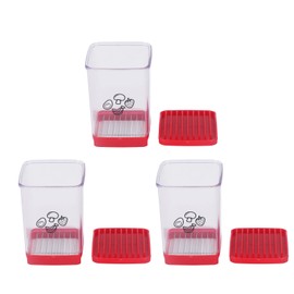 Fruit and Vegetable Speed Cutter with Push Plate Stainless Steel Blades Cup Cutter for Egg Banana Strawberry 3 Pcs