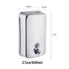 2 Pack Commercial Soap Dispenser Wall Mount Stainless Steel Manual