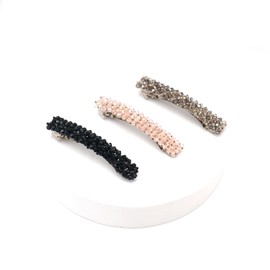 Crystal cubic point hairpin black / 크리스탈 큐빅 포인트 헤어핀 블랙