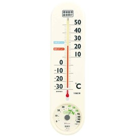 EMPEX (enpekkusu) Environment Control Heat and Humidity Meter, Energy Saving You Temperature Humidity Display Hanging Off White TG – 2776 