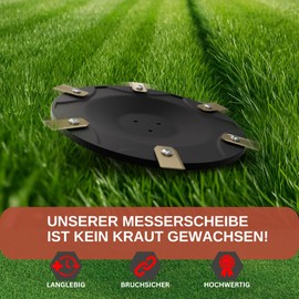 3DHerb 6 Blade Discs Compatible with ECOVACS Goat O500, O800, O1200, G1-800, G1-2000, G1 - Premium Mowing Disc Made of Fibreglass Reinforced Plastic for 6 Blades (Blade Disc without Blades)