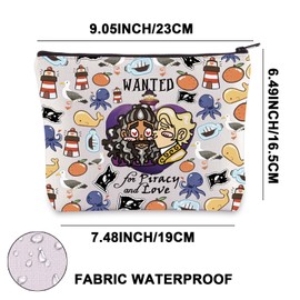 MYSOMY OFMD Stede and Edward Makeup Bag OFMD Merch Blackbeard Pirate Gifts Pirate Comedy TV Show Zipper Pouch (Piracy Love mb)