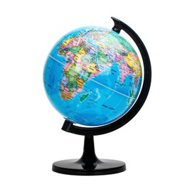 EXERZ 25cm World Globe Political Map - 25cm /10" Diameter - English Map