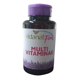 Multivitaminas Para Mujer Vidanat Suplemento 30caps                                                                                                   
