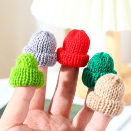 Mini Fur Hat - Factory Direct Korean Knitted Wool Hat DIY Handmade Fur Ball Decorative Accessory Chris 15 Rubber Red + Ball + 4.5*3cm 100ea