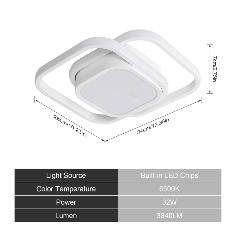 Osairous Modern LED Ceiling Light 32 W 3280 LM Ceiling