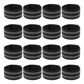 PATIKIL Reflective Bands for Wrist/Arm/Ankle/Leg, 16pcs High Visibility Reflector Bands, Safety Reflector Tape Straps for Night Running Cycling Walking Black