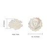 Airssory 10 Pcs Natural White Shell Loose Double-Sided Flower Rose