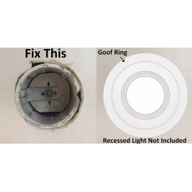 For Ring 8 Pack Matte White Goof Trim Ring for 4 inch Recessed Can Lighting Down Light