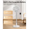TriPole Oscillating Fan Portable Quiet Standing Fan with Remote, 12"