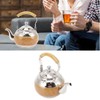 Tea Pot 1L Stainless Steel Thickened Strong Corrosion Resistant Silver