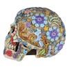 Ebros Totenkopf-Figur Dias De Los Muertos, Blumenschädel, Blumen- und Tierwelt,