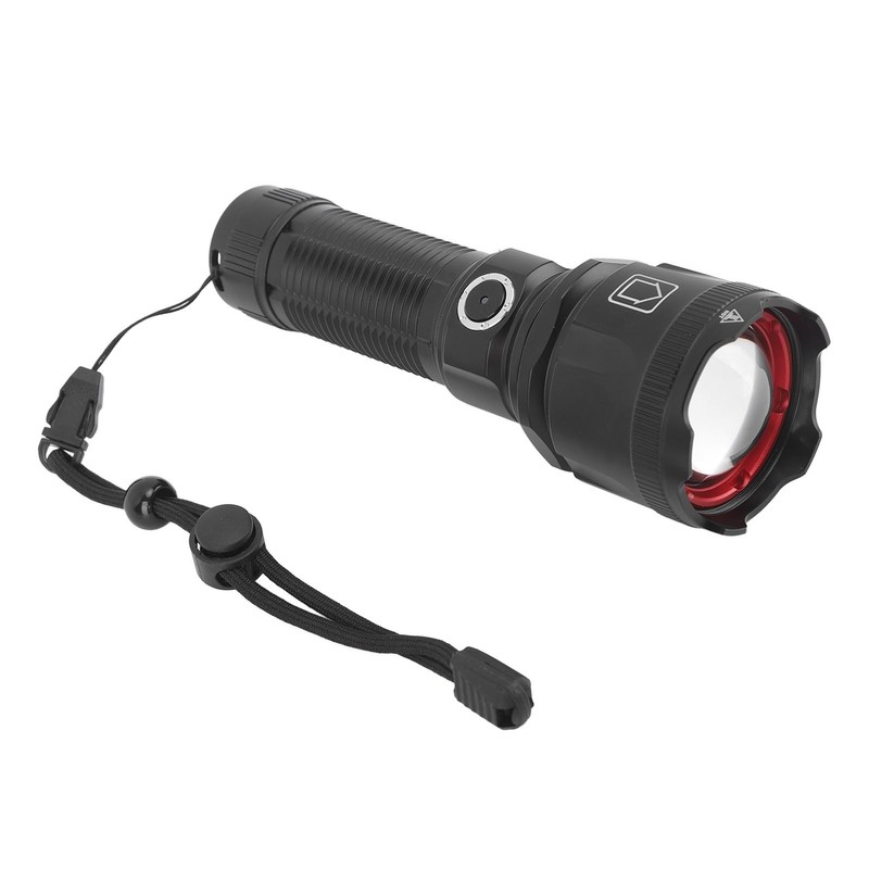 30W Zoomable Flashlights LED Metal Switch Super Bright Flashlight for