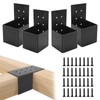 4 PCS Pergola Brackets Kit, Heavy Duty Pergola DIY Brackets
