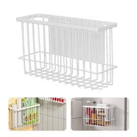 ohbien Magnetic Shelf for Storage Space Tumble Dryer, Magnetic Basket Dryer Ball Holder, Washing Ball Holder for Washing Machine, Kitchen Organisation, Fridge, Bathroom, White, Maximum Load 5 kg